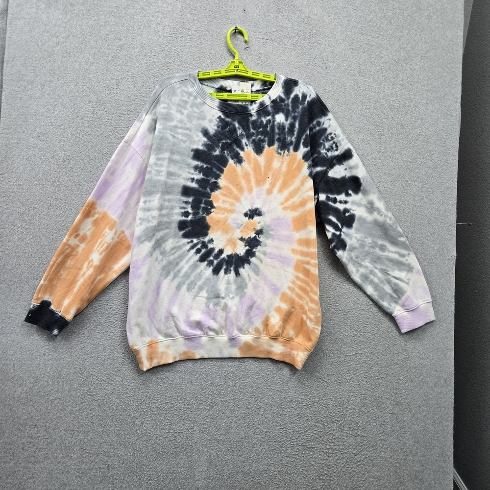 Aeropostale Women Sweatshirt M Multicolor Tie Dye Oversize Fleece Pullover NWT
